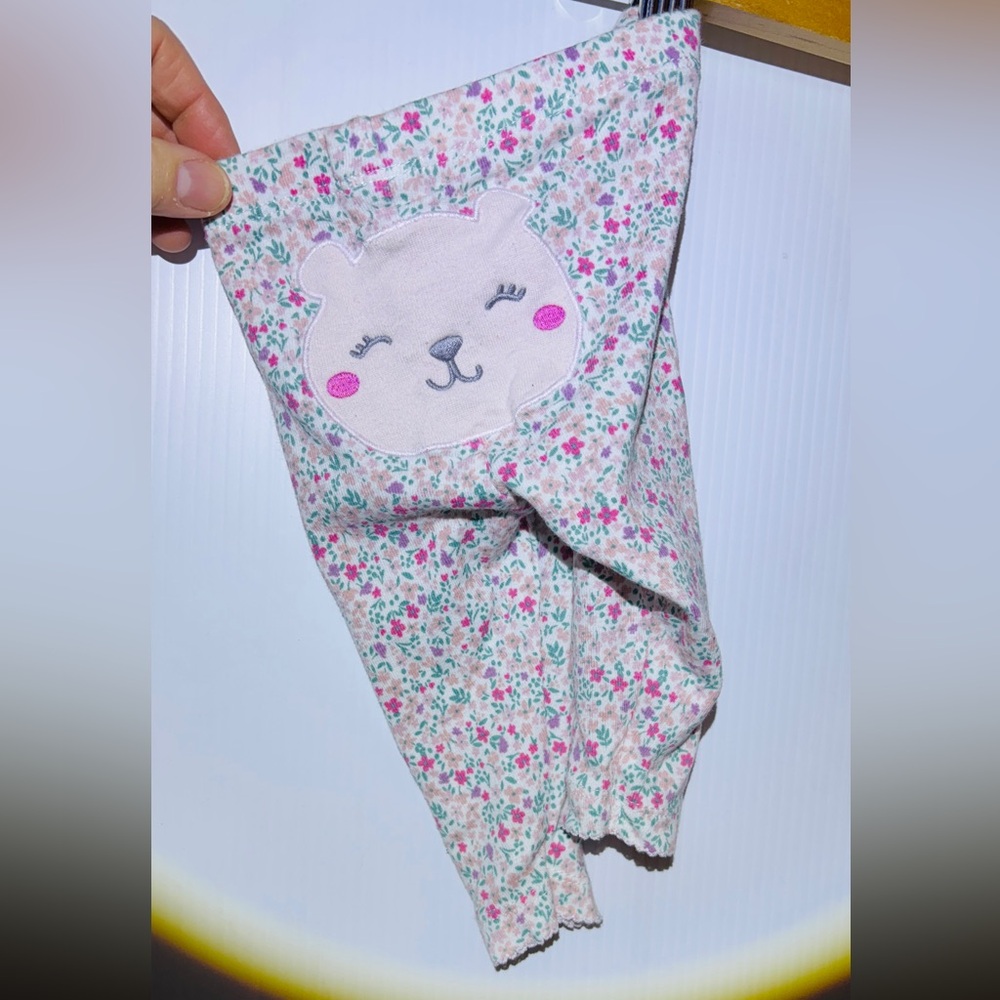 Carter's Pink and Green Floral Baby Leggings